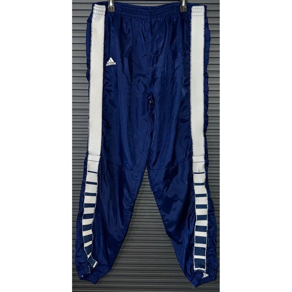 Vintage Adidas Mens‎ Track Pants Team Blue & White Striped Size L